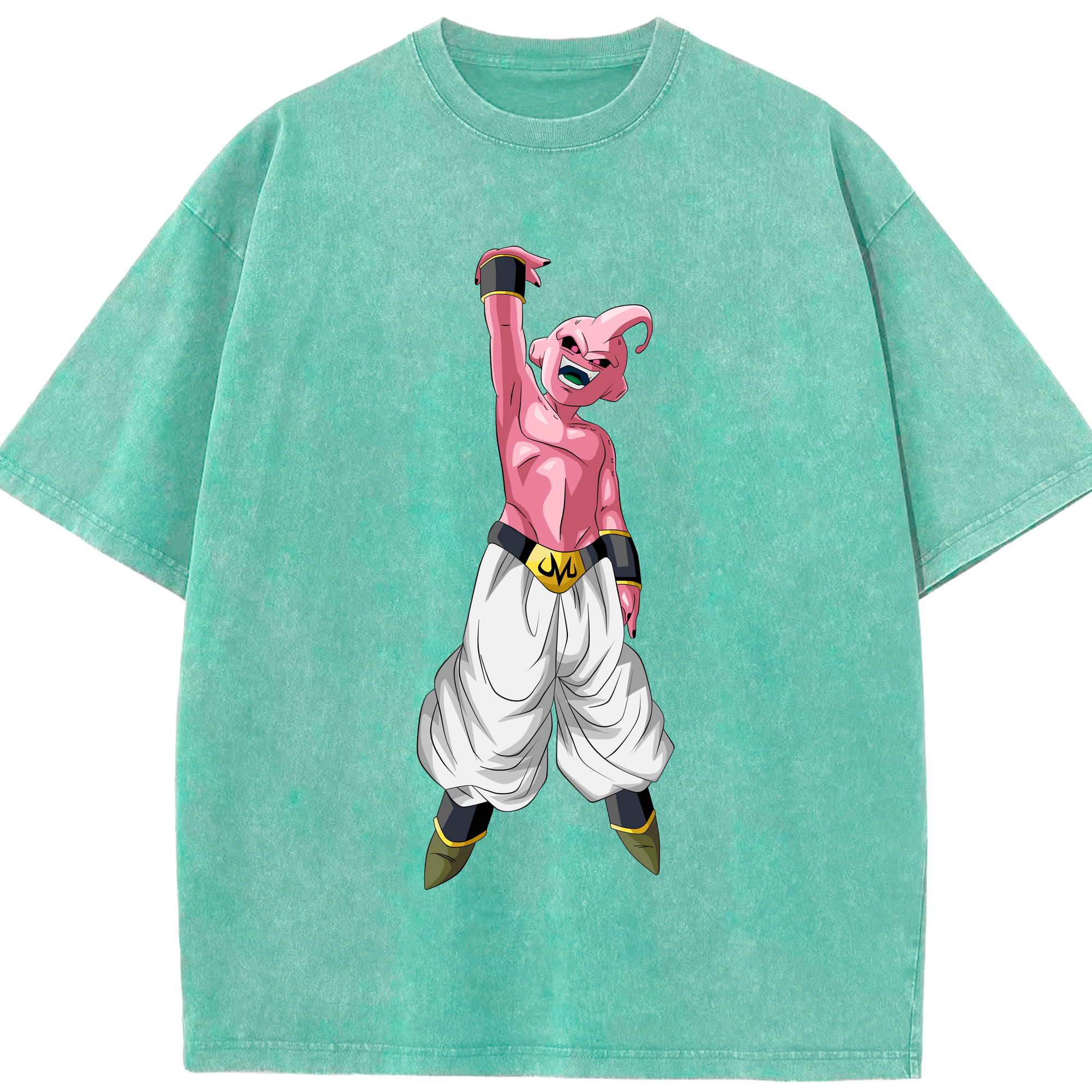 ドラゴンボール 魔人ブウ DRAGON BALL Majin Buu 綿100% ヴィンテージ風 半袖Tシャツ（フロントプリント）